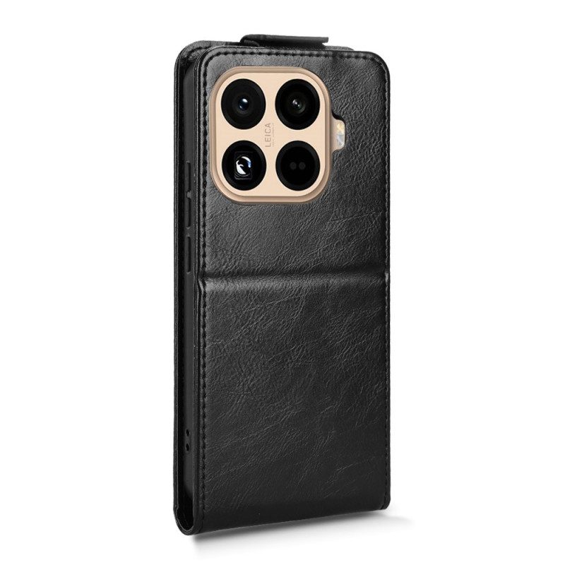 Läderfodral Xiaomi 15t Pro Telefonfodral Vertikal Fällbar Design