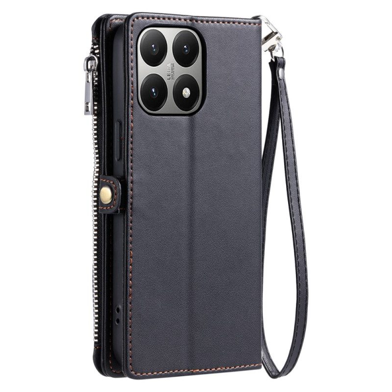 Läderfodral Xiaomi 15t Telefonfodral 8 Kortfack