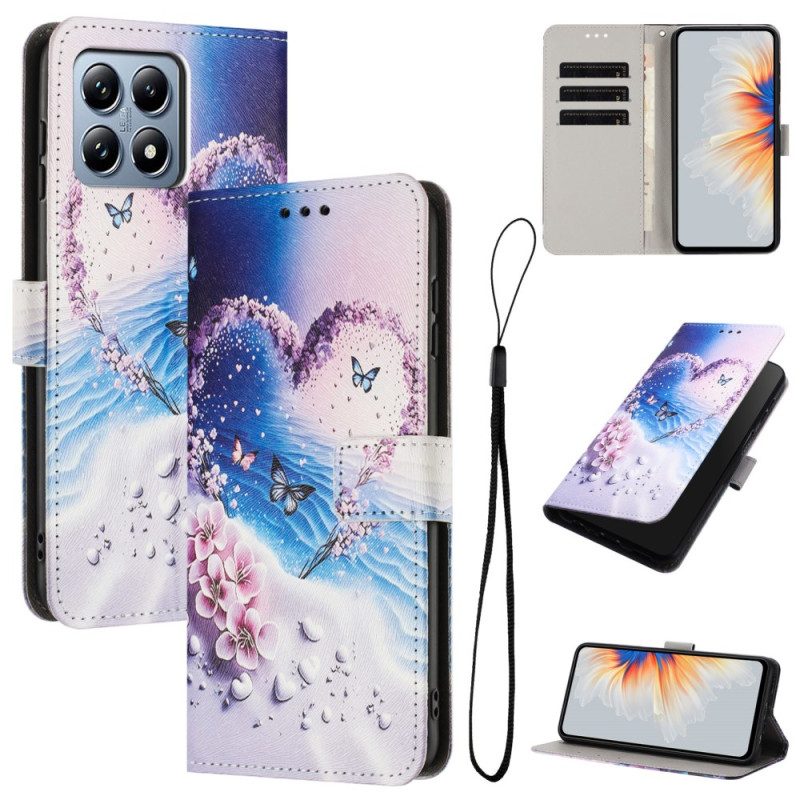 Läderfodral Xiaomi 15t Telefonfodral Hjärta