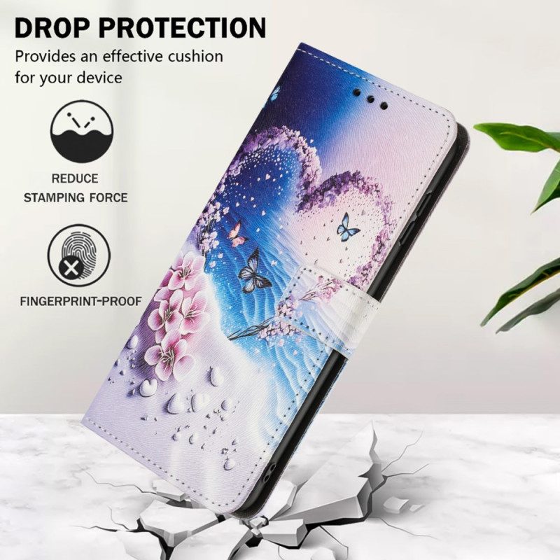 Läderfodral Xiaomi 15t Telefonfodral Hjärta
