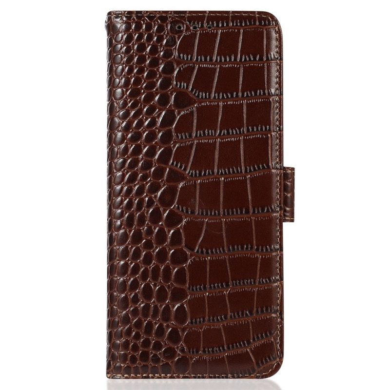 Läderfodral Xiaomi 15t Telefonfodral Krokodilstrukturerat Läder