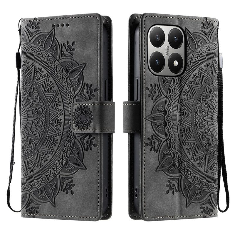 Läderfodral Xiaomi 15t Telefonfodral Mandala-mockaeffekt
