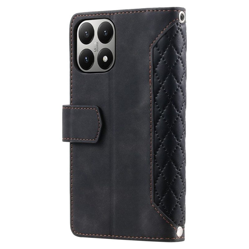 Läderfodral Xiaomi 15t Telefonfodral Quiltad Plånbok