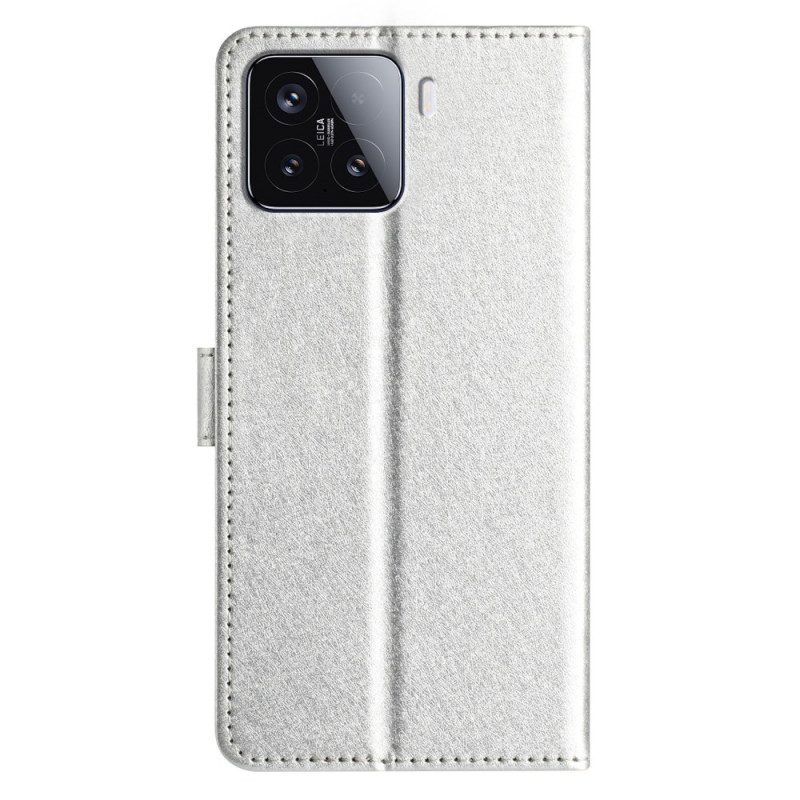 Läderfodral Xiaomi 15t Telefonfodral Sidenstruktur