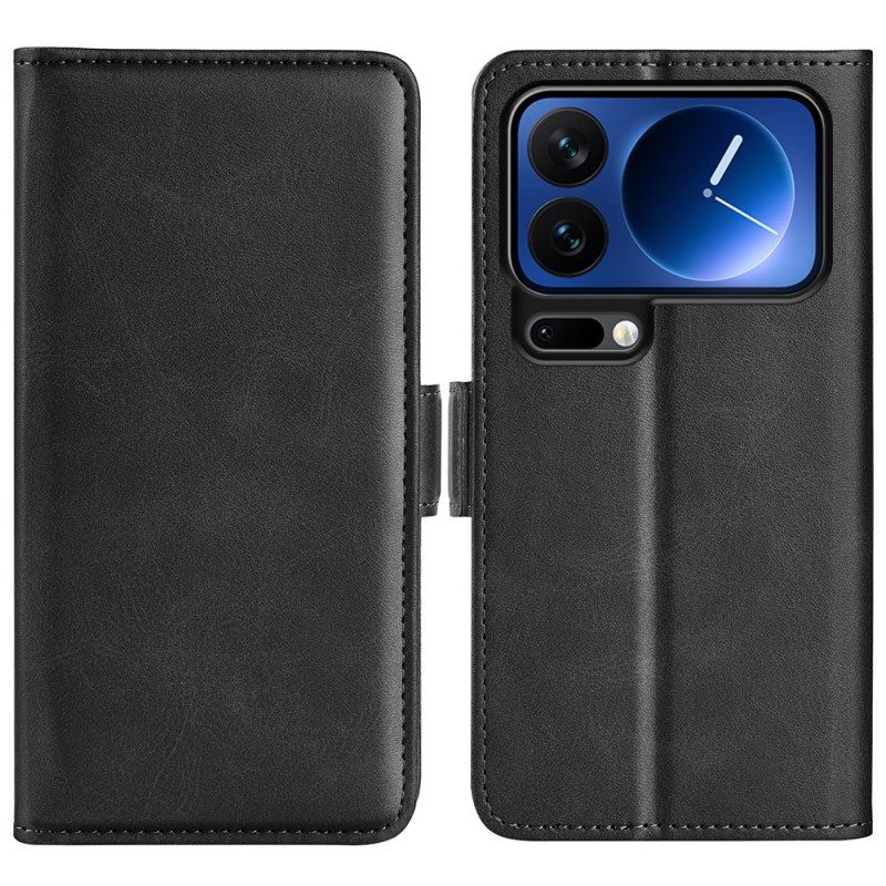 Läderfodral Xiaomi 17 Pro Max Telefonfodral Dubbelspänne