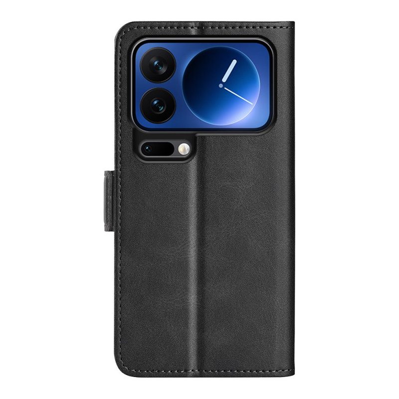 Läderfodral Xiaomi 17 Pro Max Telefonfodral Dubbelspänne