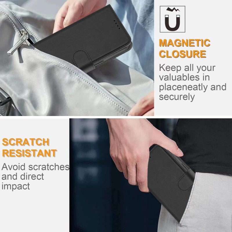 Läderfodral Xiaomi 17 Pro Max Telefonfodral Enfärgat Konstläder