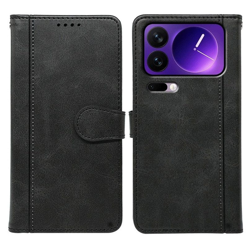 Läderfodral Xiaomi 17 Pro Max Telefonfodral Kantband