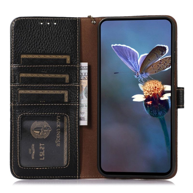 Läderfodral Xiaomi 17 Pro Telefonfodral Äkta Läder Med Rfid-blockering