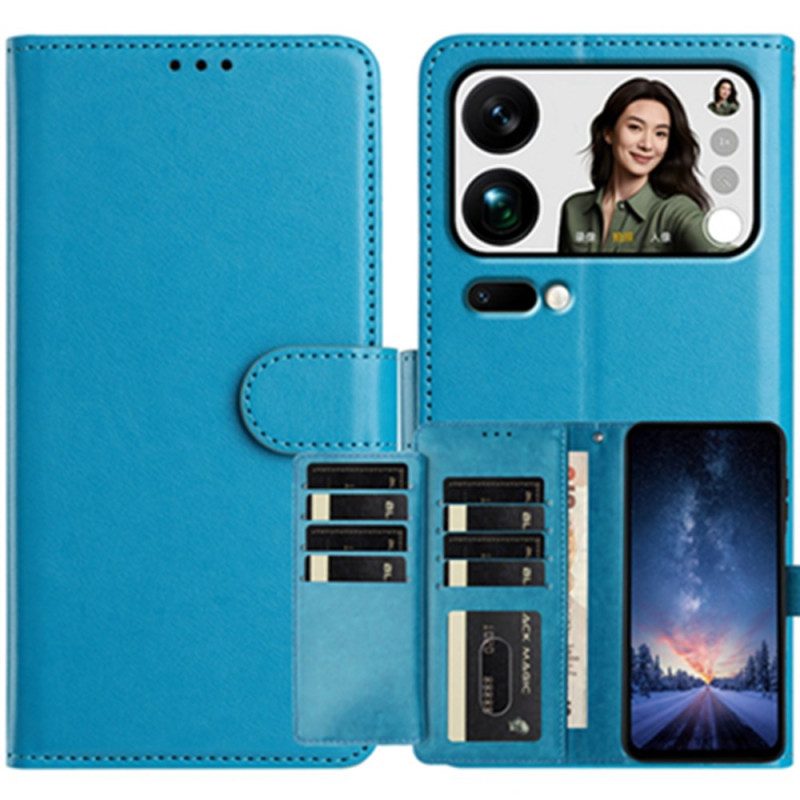 Läderfodral Xiaomi 17 Pro Telefonfodral Plånbok Med 8 Kortfack