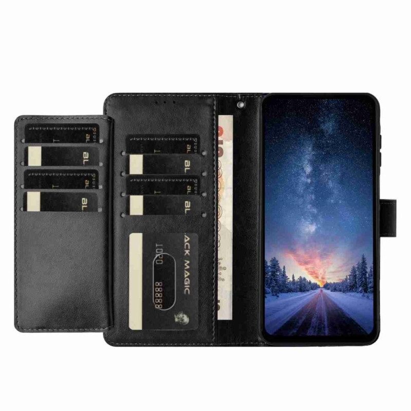 Läderfodral Xiaomi 17 Pro Telefonfodral Plånbok Med 8 Kortfack