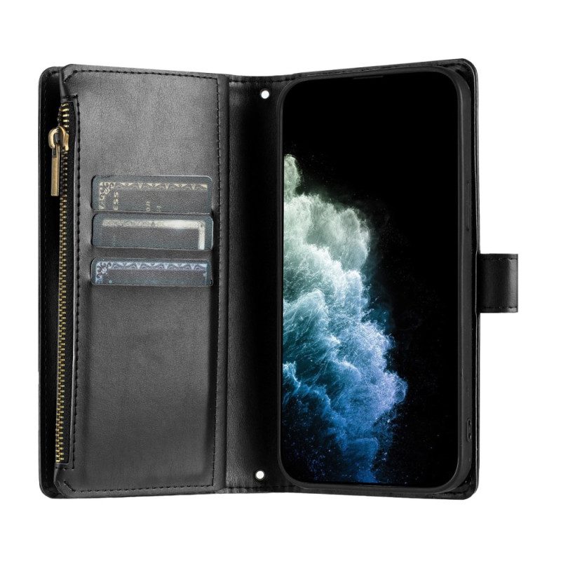Läderfodral Xiaomi 17 Pro Telefonfodral Plånbok Med Dragkedja Och Rem