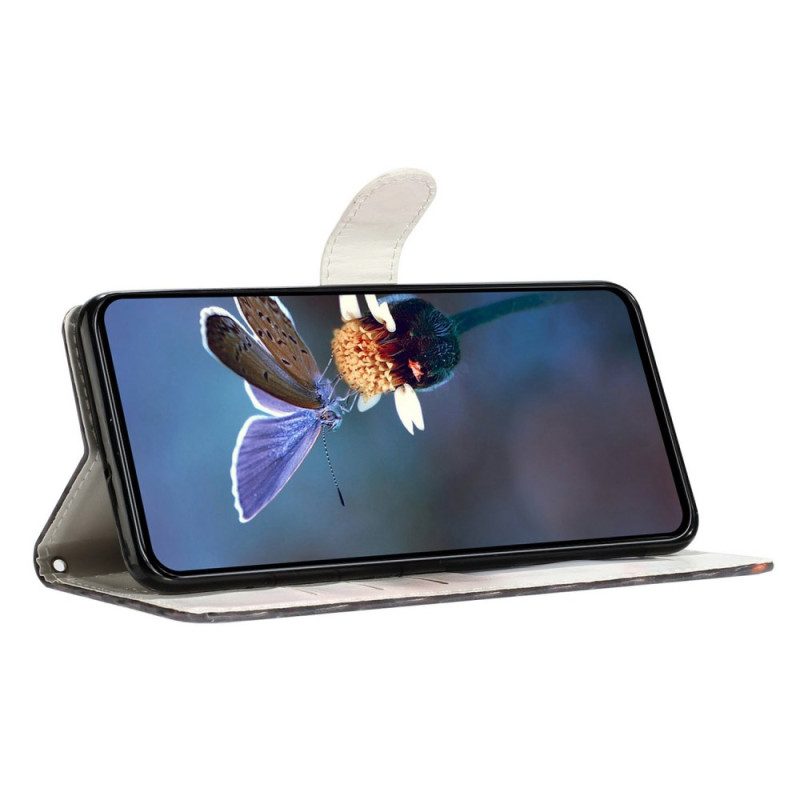 Läderfodral Xiaomi 17 Telefonfodral Blommor