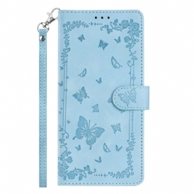 Läderfodral Xiaomi 17 Telefonfodral Blomsterträdgård