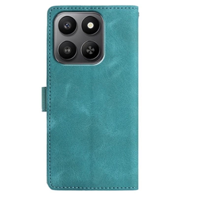 Läderfodral Xiaomi 17 Telefonfodral Blomsterträdgård