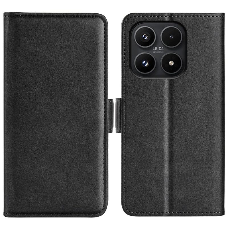 Läderfodral Xiaomi 17 Telefonfodral Dubbelspänne