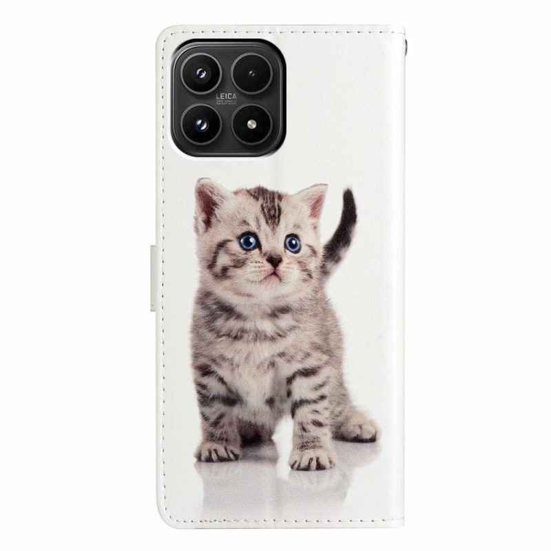 Läderfodral Xiaomi 17 Telefonfodral Kattunge