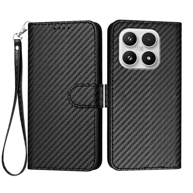 Läderfodral Xiaomi 17 Telefonfodral Kolfiberstruktur