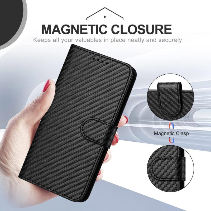 Läderfodral Xiaomi 17 Telefonfodral Kolfiberstruktur