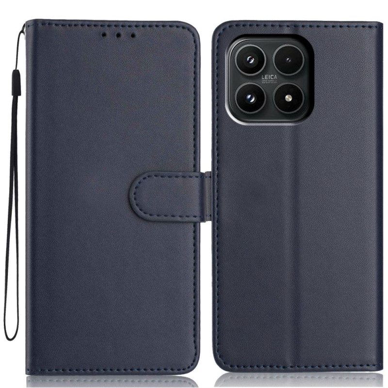 Läderfodral Xiaomi 17 Telefonfodral Ren Linjestil