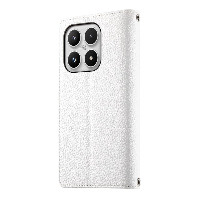 Läderfodral Xiaomi 17 Telefonfodral Tvåfärgad Med Remmar