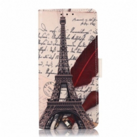 Läderfodral Xiaomi Redmi Note 10 5G Poetens Eiffeltorn