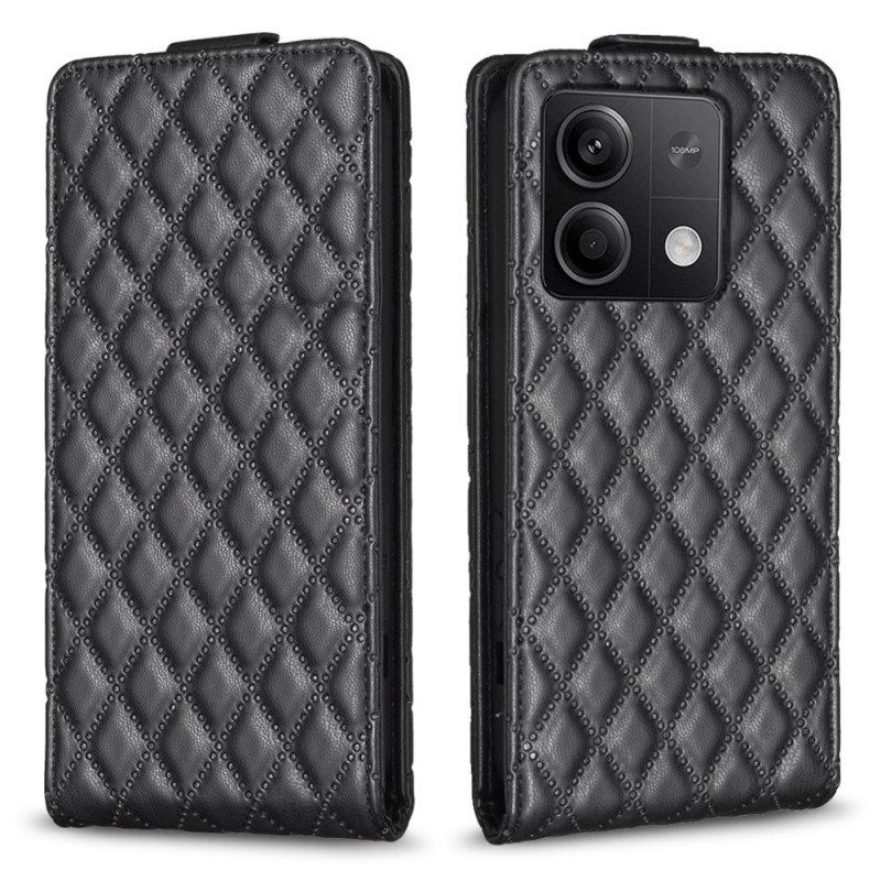 Läderfodral Xiaomi Redmi Note 13 5g Telefonfodral Quiltad Vertikal Klaff