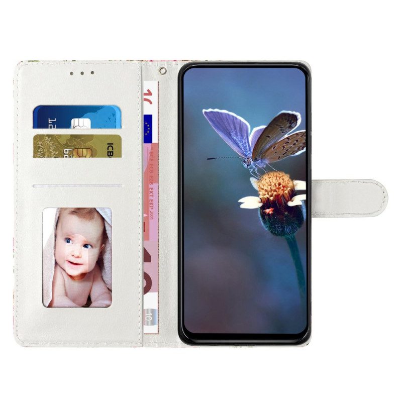 Läderfodral Xiaomi Redmi Note 14 4g Telefonfodral Blomdikt