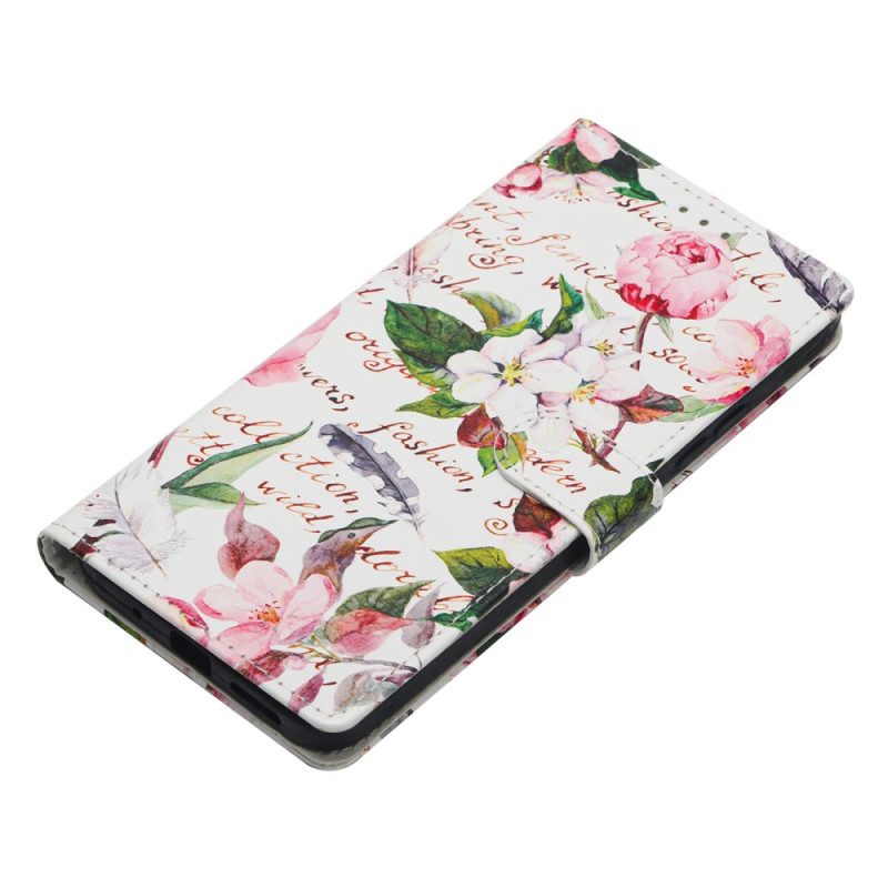 Läderfodral Xiaomi Redmi Note 14 4g Telefonfodral Blomdikt