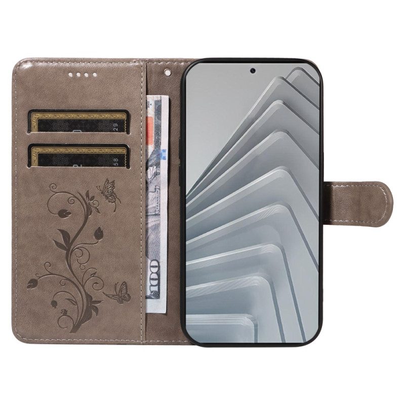 Läderfodral Xiaomi Redmi Note 14 4g Telefonfodral Blommönster