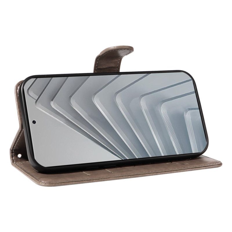 Läderfodral Xiaomi Redmi Note 14 4g Telefonfodral Blommönster