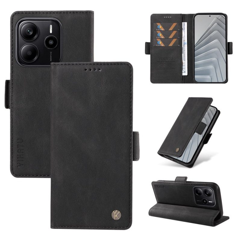 Läderfodral Xiaomi Redmi Note 14 4g Telefonfodral Klassisk Ykatu