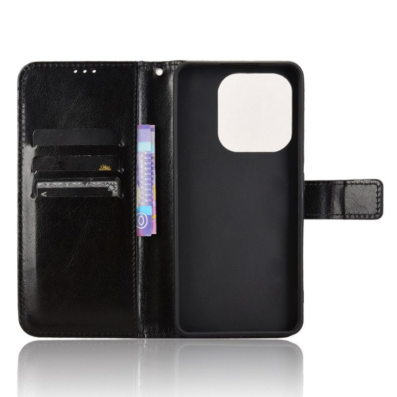Läderfodral Xiaomi Redmi Note 14 4g Telefonfodral Prickig Konstläder