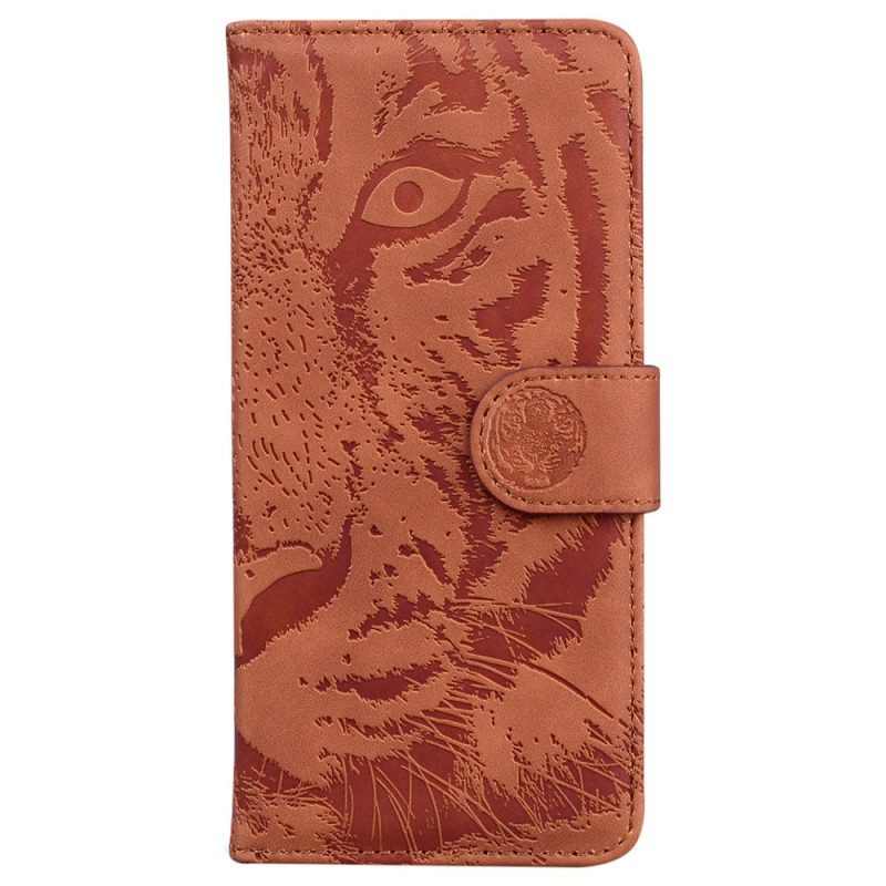 Läderfodral Xiaomi Redmi Note 14 4g Telefonfodral Tigertryck
