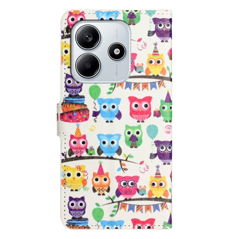 Läderfodral Xiaomi Redmi Note 14 4g Telefonfodral Uggelstam