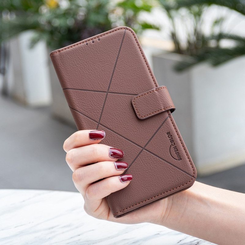Läderfodral Xiaomi Redmi Note 14 5g Telefonfodral Binfen Color Linjer