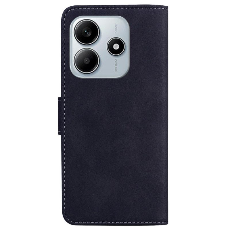 Läderfodral Xiaomi Redmi Note 14 5g Telefonfodral Fjärilsmockeffekt