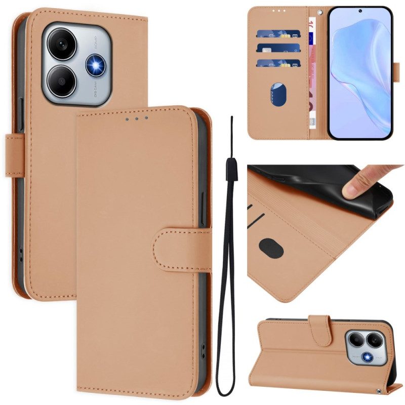 Läderfodral Xiaomi Redmi Note 14 5g Telefonfodral Läderarmband