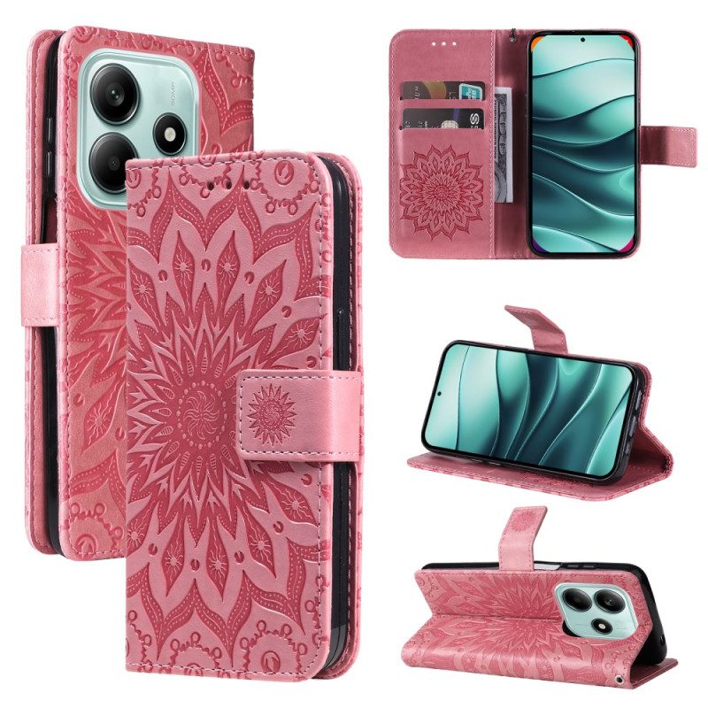 Läderfodral Xiaomi Redmi Note 14 5g Telefonfodral Mandala