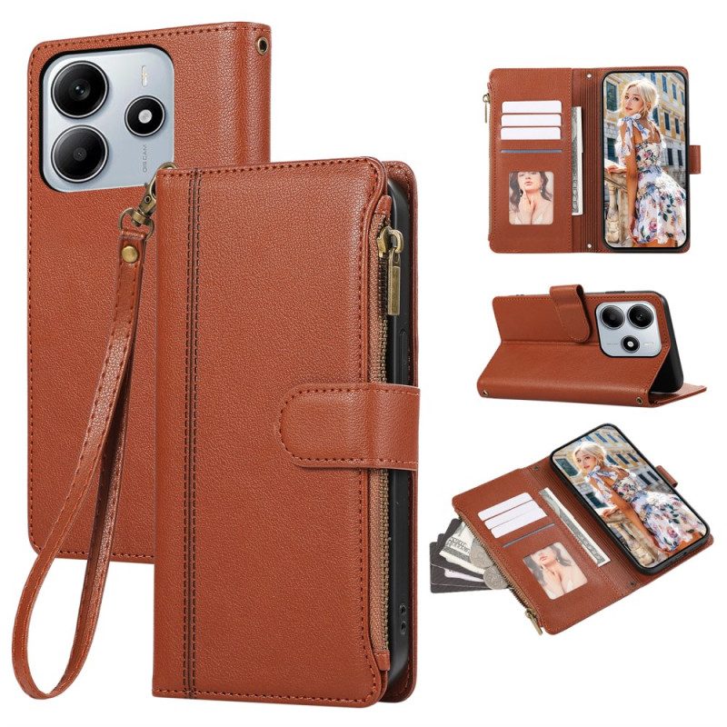 Läderfodral Xiaomi Redmi Note 14 5g Telefonfodral Plånbok