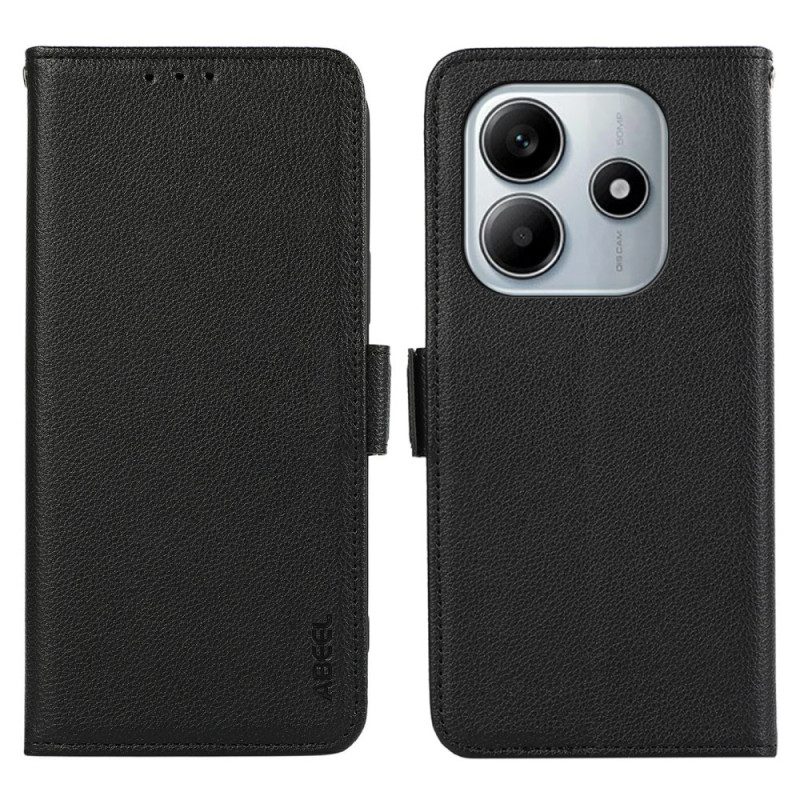 Läderfodral Xiaomi Redmi Note 14 5g Telefonfodral Rfid-skydd Abeel