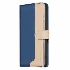 Läderfodral Xiaomi Redmi Note 14 5g Telefonfodral Tvåfärgad Binfen Color