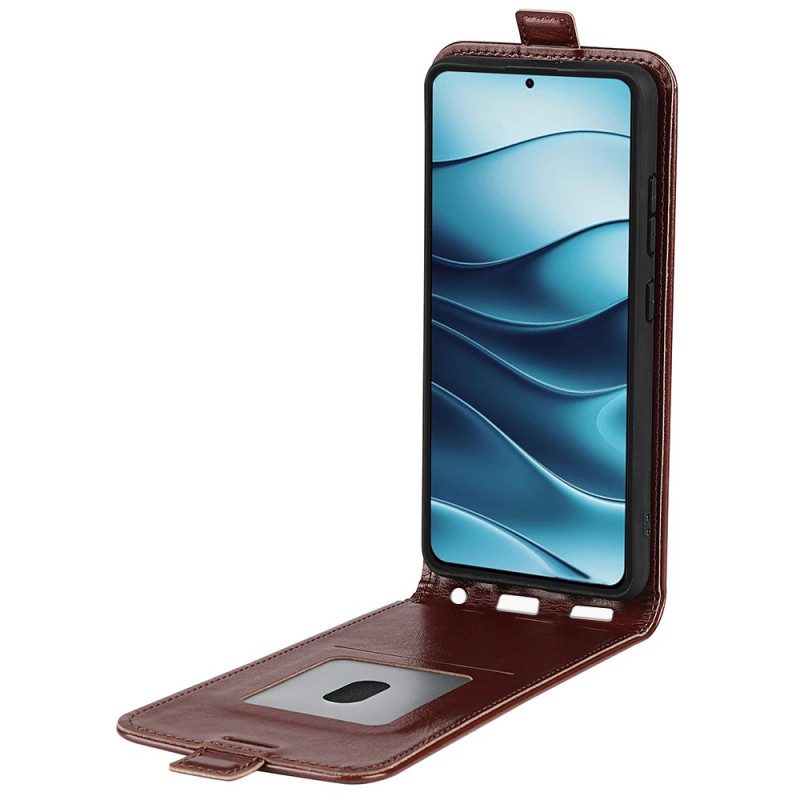 Läderfodral Xiaomi Redmi Note 14 5g Telefonfodral Vertikal Flik Och Kortfack