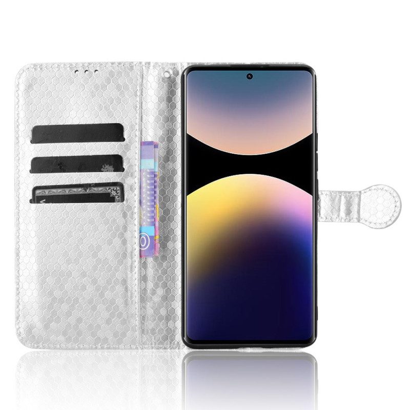 Läderfodral Xiaomi Redmi Note 14 Pro 4g Telefonfodral Glänsande Vikter