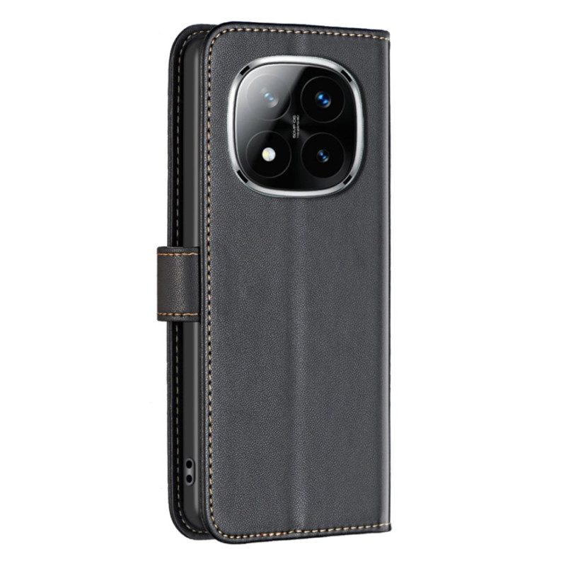 Läderfodral Xiaomi Redmi Note 14 Pro 4g Telefonfodral Klassisk Binfen-färg