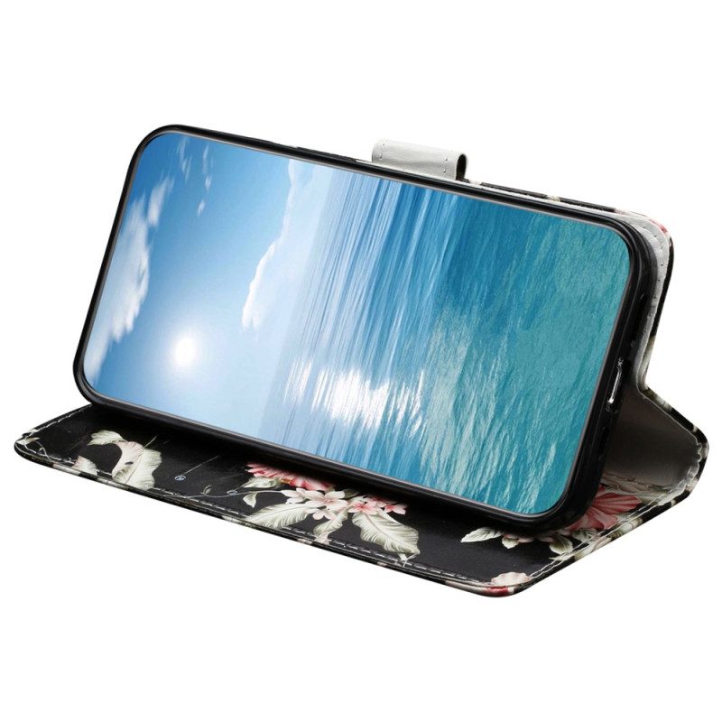 Läderfodral Xiaomi Redmi Note 14 Pro 4g Telefonfodral Rhododendron