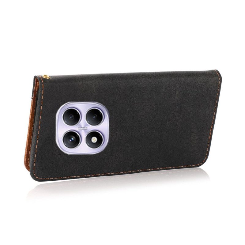 Läderfodral Xiaomi Redmi Note 14 Pro 4g Telefonfodral Tvåfärgad