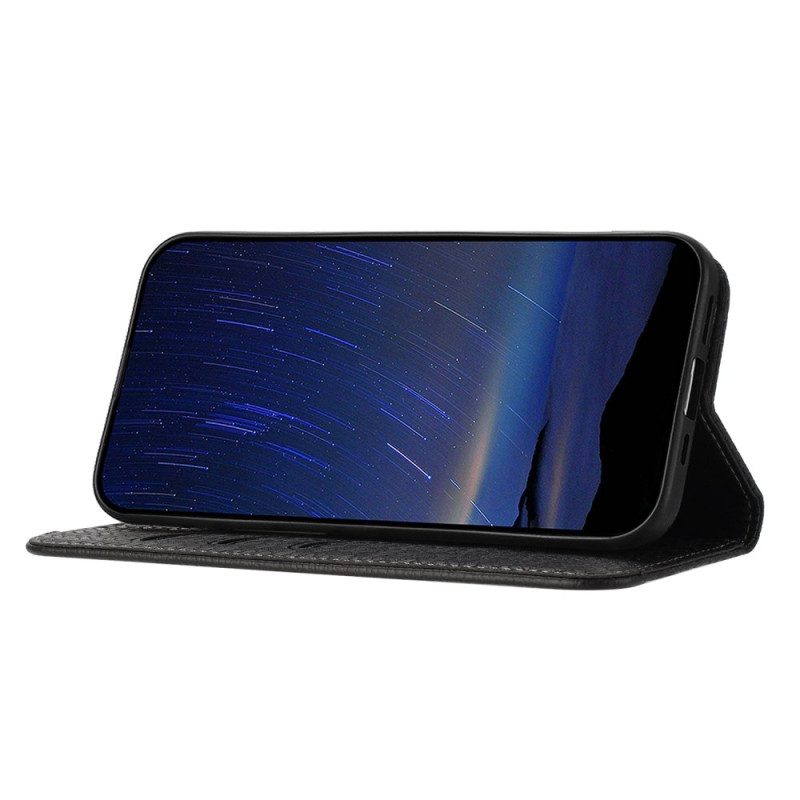 Läderfodral Xiaomi Redmi Note 14 Pro 4g Telefonfodral Vävd Textur Med Rem
