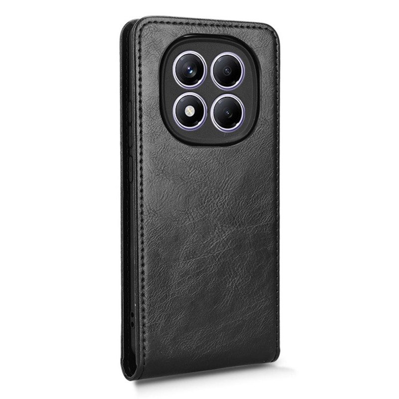 Läderfodral Xiaomi Redmi Note 14 Pro 4g Telefonfodral Vertikal Fällbar Design