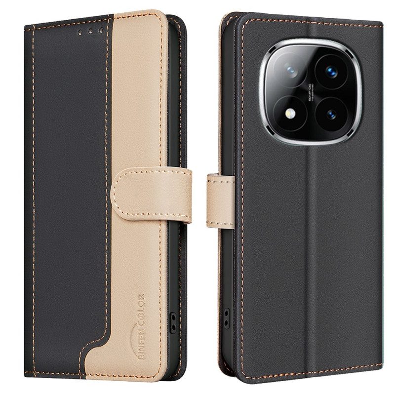 Läderfodral Xiaomi Redmi Note 14 Pro 5g Telefonfodral Binfen-färg Tvåfärgad